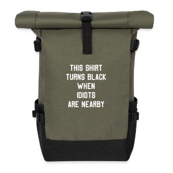 idiots - Sac à dos roll top - olive/noir - Devant