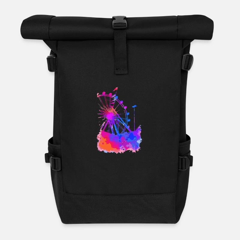 Riesenrad - Rolltop Rucksack - Schwarz
