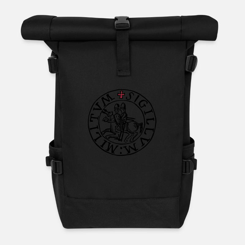 templar knights seal - Rolltop Rucksack - Schwarz