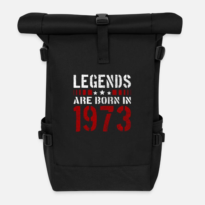 LÉGENDES SONT EN 1973 T-SHIRT NÉ DE NOËL ANNIVERSAIRE - Sac à dos roll top - noir