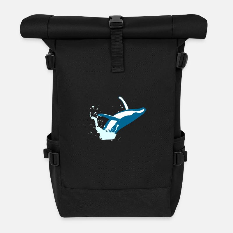 Wal - Rolltop Rucksack - Schwarz