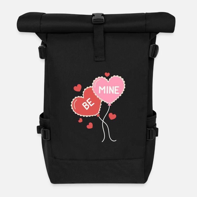 Be Mine – Botschaft der Liebe - Rolltop Rucksack - Schwarz