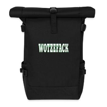 Wotzefack - What the fuck - Roll Top Backpack - black - Front