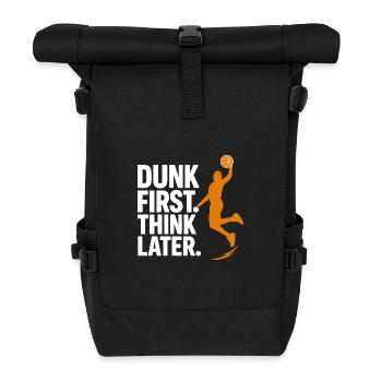 Dunk First T-Shirt Basketball Basketball Basketball - Rolltop Rucksack - Schwarz - Vorne