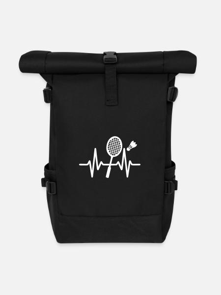 Badminton Raquette Volant Sport - Sac à dos roll top - noir