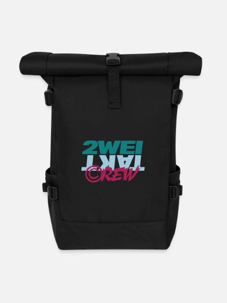 Zweitakt Crew Logo Dark - Rolltop Rucksack - Schwarz