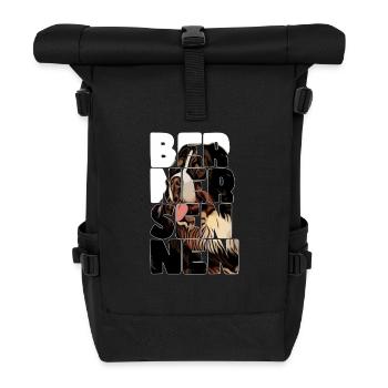 Bernese Mountain Dog - Roll Top Backpack - black - Front