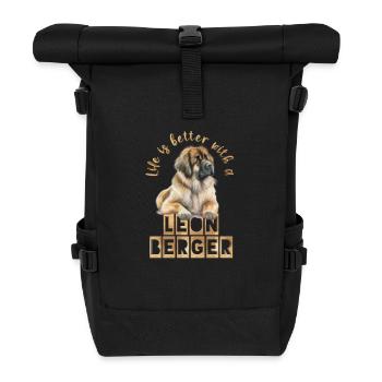 Leonberger - Sac à dos roll top - noir - Devant
