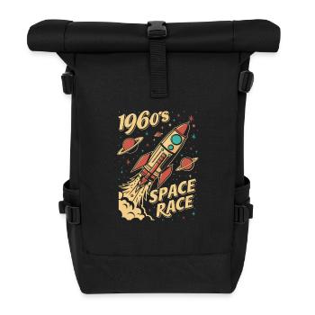 Fusée Space Race des années 1960 - Sac à dos roll top - noir - Devant