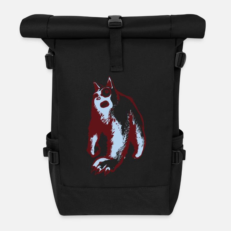 ice monster - Roll Top Backpack - black