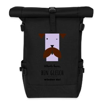Ronja-gleich-wieder-da - Rolltop Rucksack - Schwarz - Vorne
