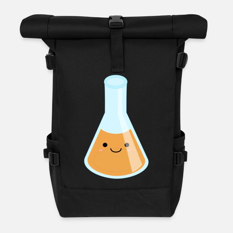 Kawaii orange Substanz Geschenk Idee - Rolltop Rucksack - Schwarz