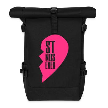 best friends forever right heart side - Sac à dos roll top - noir - Devant
