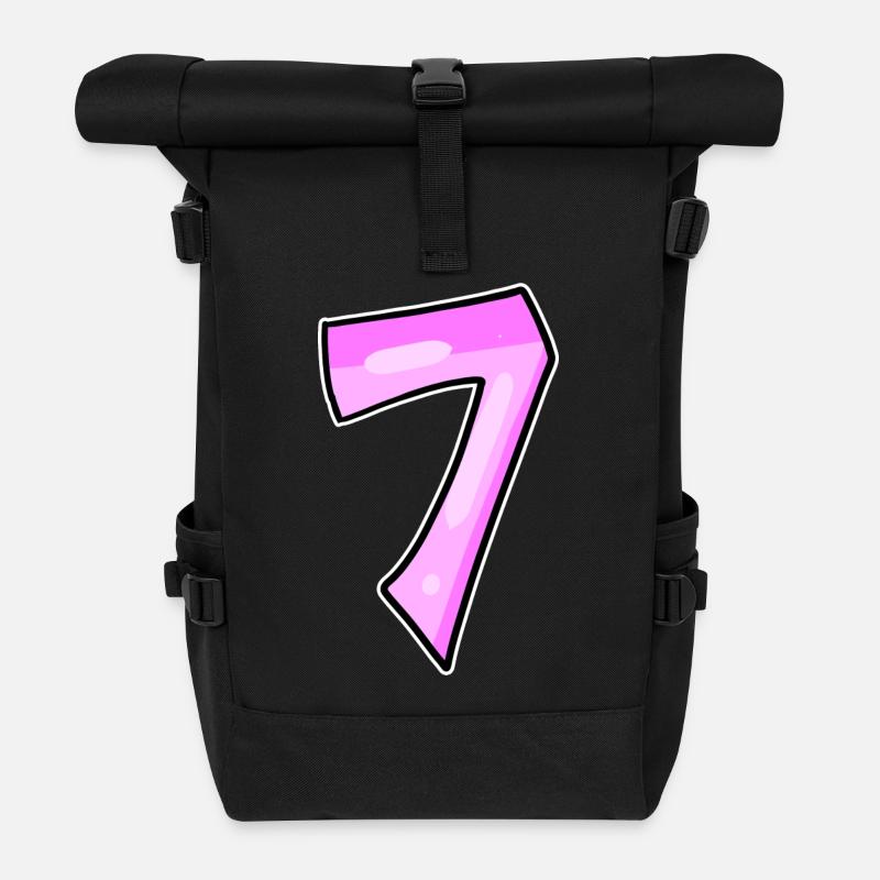7 - Rolltop Rucksack - Schwarz