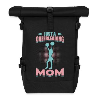 Cheerleading Mom Motivational Design - Roll Top Backpack - black - Front