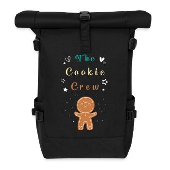 Lebkuchen Weihnachten Lebkuchenmann Gingerbread - Rolltop Rucksack - Schwarz - Vorne
