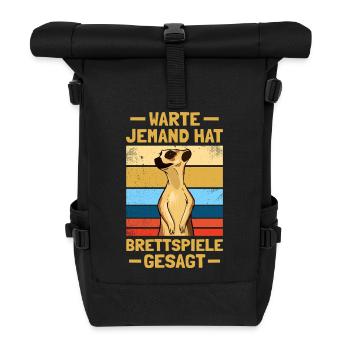 Someone has board games board game - Roll Top Backpack - black - Front