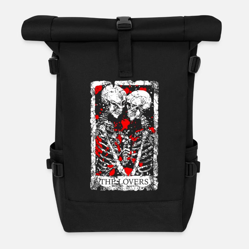 The Lovers - Roll Top Backpack - black
