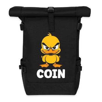 Furious Duckling COIN Print - Roll Top Backpack - black - Front