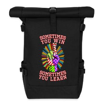 Win & Learn - Roll Top Backpack - black - Front