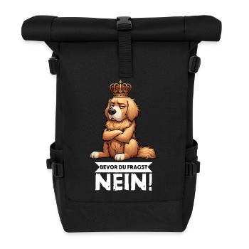 Bevor Du Fragst Golden Retriever Goldie Goldies - Rolltop Rucksack - Schwarz - Vorne