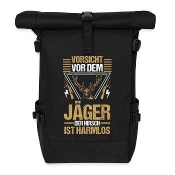 Hunting Hunting Huntsman Hunters - Roll Top Backpack - black - Front