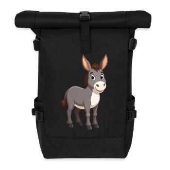 Esel - Rolltop Rucksack - Schwarz - Vorne