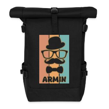 Armin comme nom - Sac à dos roll top - noir - Devant
