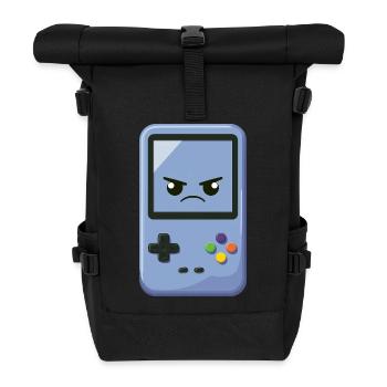 Funny Edgy Game Console - Roll Top Backpack - black - Front