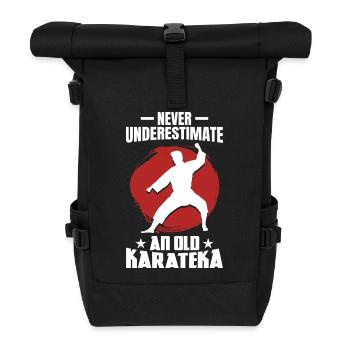 Never Underestimate an Old Karateka - Roll Top Backpack - black - Front
