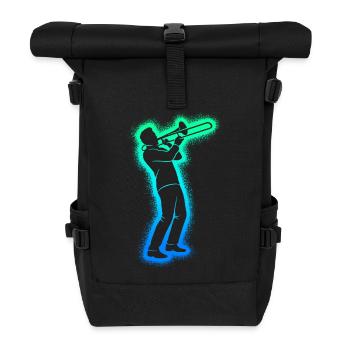 Trombonist Trombone Player Kids Men's Trombone - Roll Top Backpack - black - Front