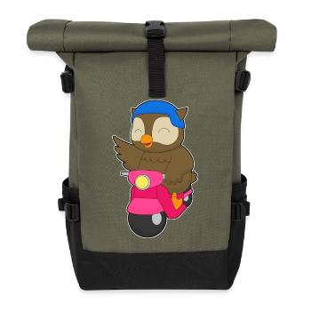 Owl Scooter - Sac à dos roll top - olive/noir - Devant