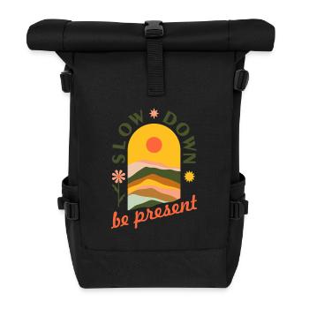 Slow down - Rolltop Rucksack - Schwarz - Vorne