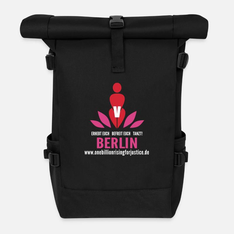 schwarzobr_logo_berlin - Rolltop Rucksack - Schwarz