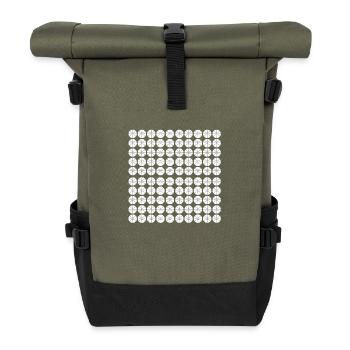 Basketballspieler Basketball - Rolltop Rucksack - Olive/Schwarz - Vorne