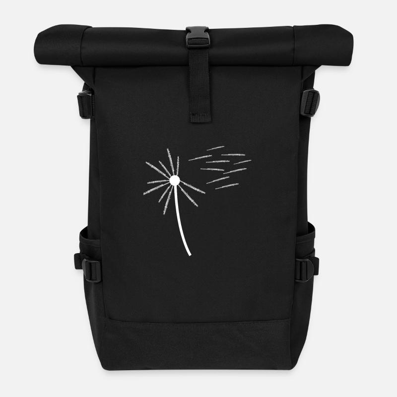 Flötist Querflöte - Rolltop Rucksack - Schwarz