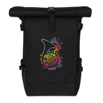 Hornist Waldhorn - Rolltop Rucksack - Schwarz - Vorne