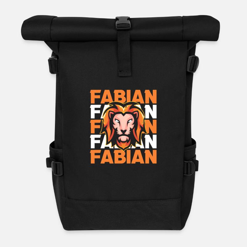 Löwe Fabian - Rolltop Rucksack - Schwarz