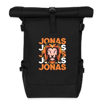 Löwe Jonas - Rolltop Rucksack - Schwarz - Vorne