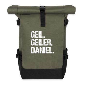 Daniel - Rolltop Rucksack - Olive/Schwarz - Vorne