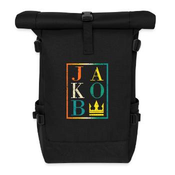 Jacob - Roll Top Backpack - black - Front