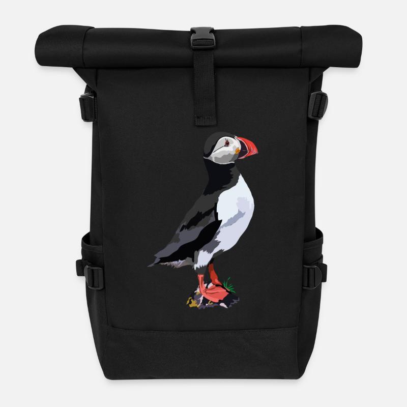 Papageitaucher - Rolltop Rucksack - Schwarz