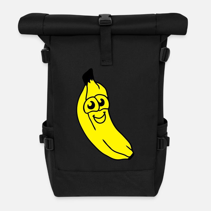 petite banane - Sac à dos roll top - noir