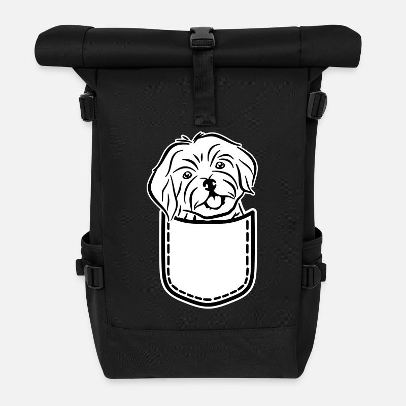 Havaneser - Rolltop Rucksack - Schwarz