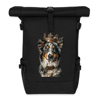 Australischer Schäferhund - Rolltop Rucksack - Schwarz - Vorne