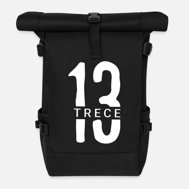 trece 13 - Rolltop Rucksack - Schwarz