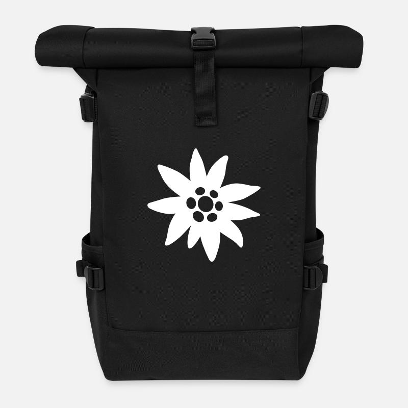 Edelweiß - Rolltop Rucksack - Schwarz