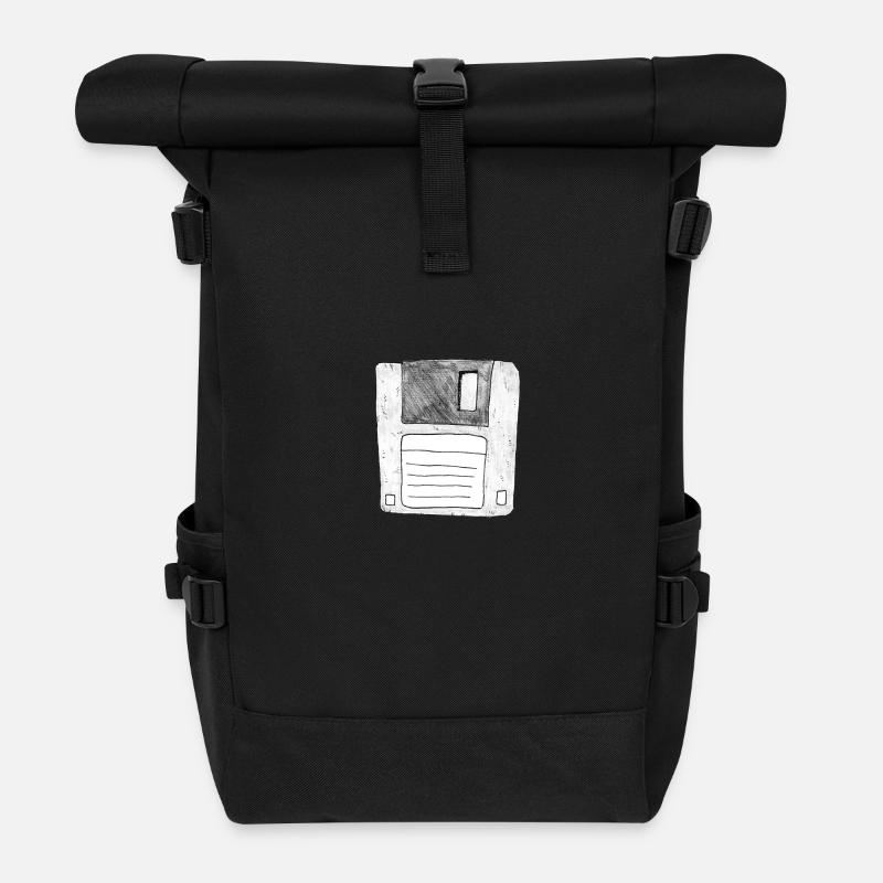 Floppy Disk MP - Rolltop Rucksack - Schwarz