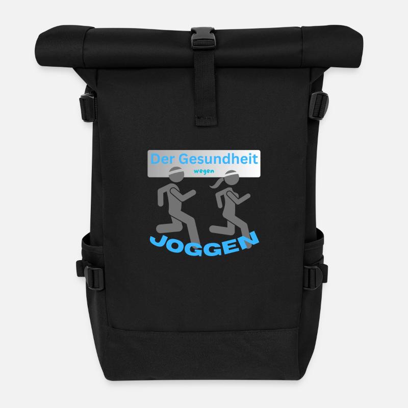Joggen - Rolltop Rucksack - Schwarz