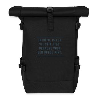 Sagesse anversoise : intuition et pintes - Sac à dos roll top - noir - Devant